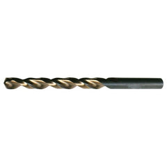 12.00mm RHS / RHC HSS 135 Degree Split Point Heavy Duty Parabolic Jobber Length Drill - Black & Gold