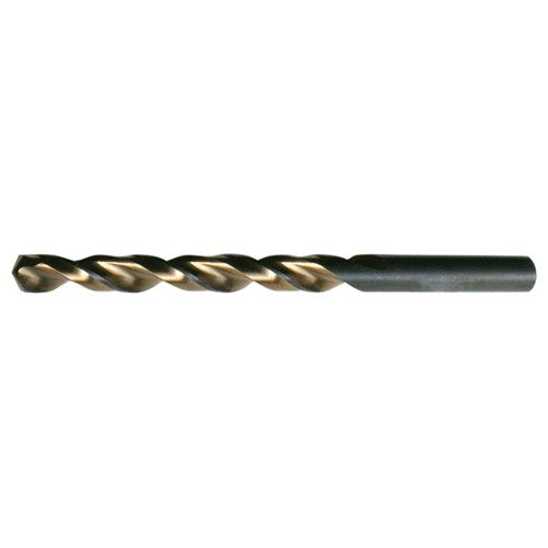 #2 RHS / RHC HSS 135 Degree Split Point Heavy Duty Parabolic Jobber Length Drill - Black & Gold - Exact Industrial Supply