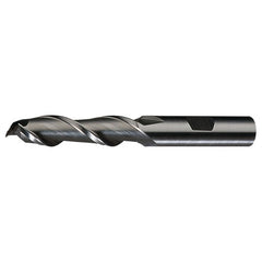 ‎5/16″ × 3/8″ × 2″ × 3-3/4″ RHS / RHC HSS HSS Single End 2-Flute Center Cutting High Helix Finishing End Mill - TiN