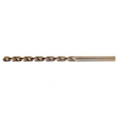 #10 RHS / RHC HSS-CO 8% (M42) 135 Degree Split Point Q-Cobalt Wide Land Parabolic Taper Length Drill - Straw / Gold Oxide - All Tool & Supply