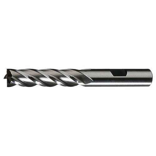 ‎19/32″ × 1/2″ × 1-3/8″ × 3-3/8″ RHS / RHC HSS HSS Single End Mulit Flute Center Cutting Finishing End Mill - Bright