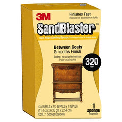 3M SandBlaster EDGE DETAILING Sanding Sponge 9566 320 grit 4 1/2″ × 2 1/2 × 1″ - All Tool & Supply