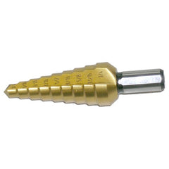 ‎1/4-3/4 × 1/16 RHC HSS 118 Degree Split Point Step Drill - TiN