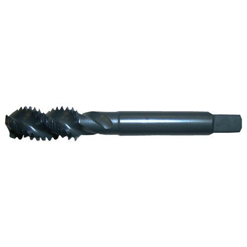 ‎3/8-16 UNC 3 Flute H3 HSS CNC Heavy Duty Plug Chamfer Spiral Flute Tap- Steam Oxide - Exact Industrial Supply