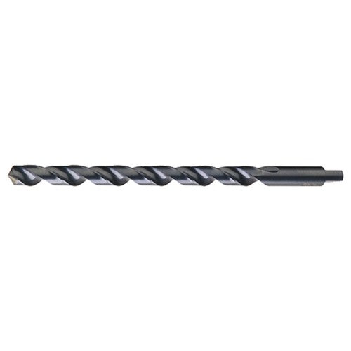 11/32 RHS / RHC HSS 118 Degree Notched Point Heavy Duty Taper Length with Automotive Tanged Shank Drill - Steam Oxide