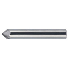 1/2″ × 1/2″ × 3″ STR / RHC Solid Carbide 2-Flute Single End Chamfer Tool - Bright