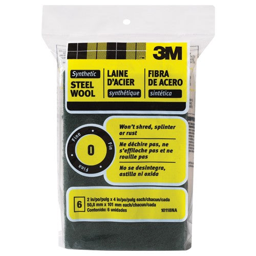 3M Synthetic Steel Wool Pads 10118NA #0 Fine - All Tool & Supply