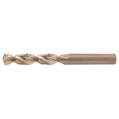 13/32 RHS / RHC HSS-CO 8% (M42) 135 Degree Split Point Q-Cobalt Wide Land Parabolic Drill - Straw / Gold Oxide