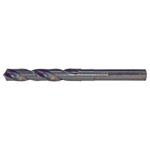 1/2 RHS / RHC HSS 118 Degree Radial Point Silver & Deming Reduced Shank Drill - Steam Oxide