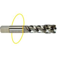 ‎5/16-24 Dia-H3-3 FL-Std Spiral Point Tap - Yellow Ring - All Tool & Supply