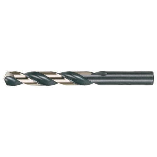 #16 RHS / RHC HSS 135 Degree Split Point Heavy Duty Jobber Length Drill - Black & Gold - Exact Industrial Supply