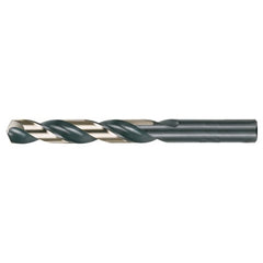 #16 RHS / RHC HSS 135 Degree Split Point Heavy Duty Jobber Length Drill - Black & Gold - Exact Industrial Supply