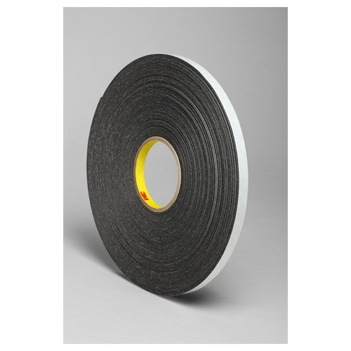 3M Double Coated Polyethylene Foam Tape 4466 Black 1/2″ × 36 yd 62mil - All Tool & Supply