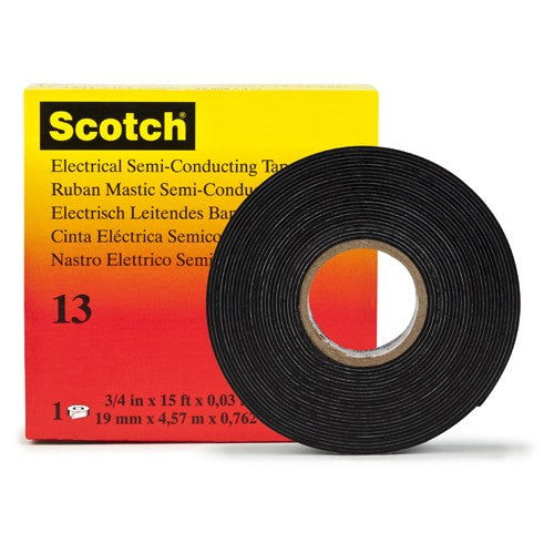 Scotch Electrical Semi-Conducting Tape 13 3/4″ × 15 ft Printed Black - All Tool & Supply