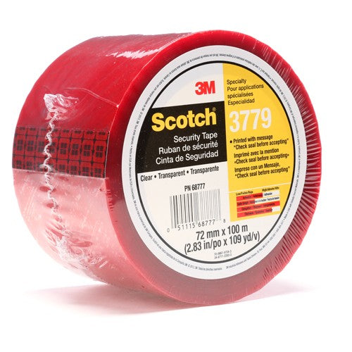 Scotch Security Message Box Sealing Tape 3779 Clear 72 mm × 100 m - All Tool & Supply