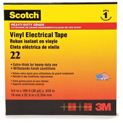 Scotch Vinyl Electrical Tape 22 3/4″ × 36 yd Black - All Tool & Supply