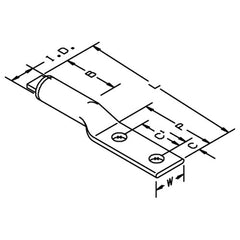 3M Scotchlok Aluminum Two Hole Lug 40145 up to 35 kV 4/0 AWG White - All Tool & Supply