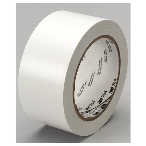 3M General Purpose Vinyl Tape 764 White 1″ × 36 yd 5 mil Individually Wrapped Conveniently Packaged - All Tool & Supply