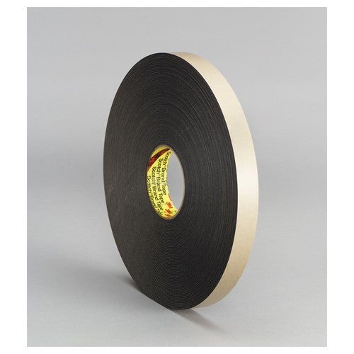 3M Double Coated Polyethylene Foam Tape 4496B Black 1/2″ × 36 yd 62 mil - All Tool & Supply