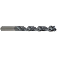 15 mm Dia. × 16 mm Shank × 152 mm Flute Length × 203 mm OAL, 8xD, 140°, TA, 2 Flute, Coolant Thru, Round Solid Carbide Drill - Exact Industrial Supply