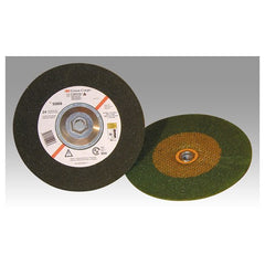 3M Green Corps Depressed Center Grinding Wheel T27 9″ × 1/4″ × 7/8″ 24 Grit - All Tool & Supply