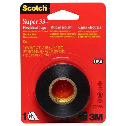 .75 in × 450 in Scotch(R) Electrical Tape 200CS12 strip Clip Strip Alt Mfg # 01964 - All Tool & Supply