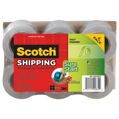 Scotch Sure Start Packaging Tape DP-1000RF6 1.88″ × 900″ (48 mm × 22 8 m) - All Tool & Supply