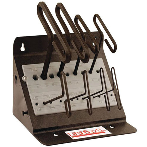 8 Pieces-3/32″-1/4″ T-Handle Style-6″ Arm-Hex Key Set with Plain Grip - All Tool & Supply