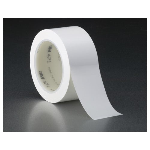 3M Vinyl Tape 471 White 1/2″ × 36 yd 5.2 mil Individually Wrapped Conveniently Packaged - All Tool & Supply