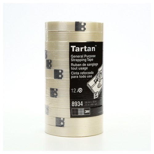 Tartan Filament Tape 8934 Clear 18 mm × 55 m 4 mil - All Tool & Supply