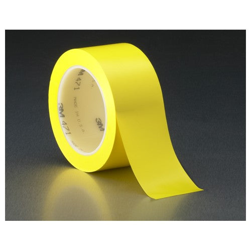 3M Vinyl Tape 471 Yellow 1/2″ × 36 yd 5.2 mil Heat Treated Individually Wrapped - All Tool & Supply