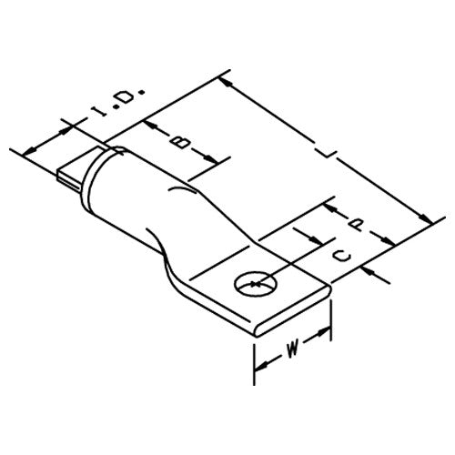 3M Scotchlok Aluminum One Hole Lug 40046 up to 35 kV 4/0 AWG White - All Tool & Supply