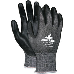 MCR Safety Cut Pro Glove - 13 Gauge HyperMax Shell - Black PU Coated Palm and Fingertips - Size Medium - All Tool & Supply