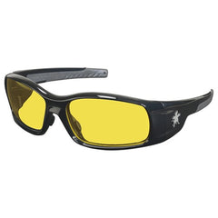 Safety Glasses - Black Frame-Amber Lens - SR1 Style - All Tool & Supply