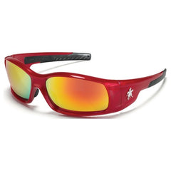 Safety Glasses - Fire Mirror Lens - Red Frame SR1 Style - All Tool & Supply