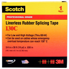 Scotch Linerless Rubber Splicing Tape 130C 1″ × 10 ft Black - All Tool & Supply