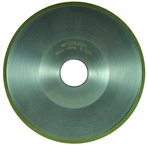 6 x 3/4 x 1-1/4'' - 1/8'' Abrasive Depth - 150 Grit - 45 Degree Angle Type 15V9 Diamond Dish Wheel - All Tool & Supply