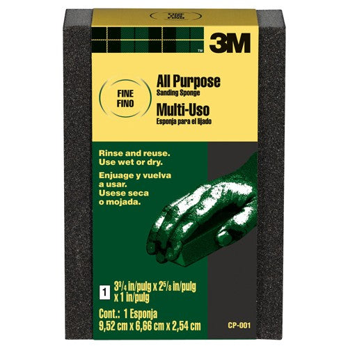 ‎3M Sanding Sponge CP-001-ESF Block 3 3/4″ × 2 5/8″ × 1″ Fine - All Tool & Supply