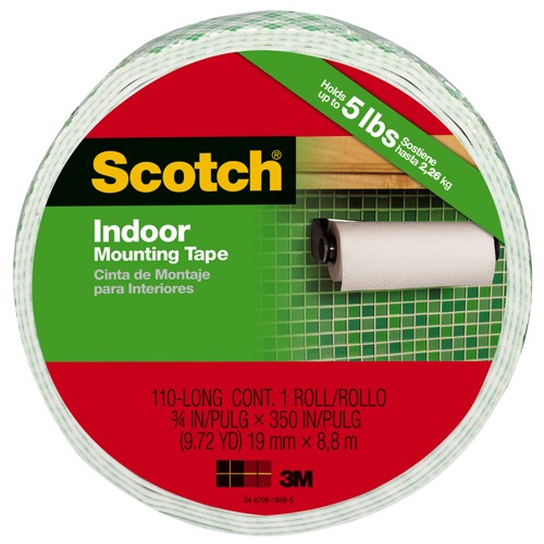 Scotch-Mount Indoor Double-Sided Mounting Tape Mega Roll 110H-LONG-DC 3/4″ × 350″ (1 9 Cm × 8 89 M) - All Tool & Supply