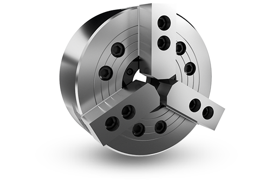 Auto Strong N-200A Series 3-jaw through-hole power chuck (adapter included) - Part # N-215A8 - Exact Industrial Supply