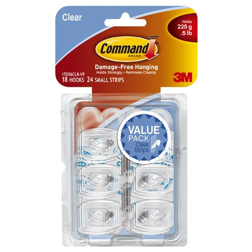 ‎Command Mini Clear Hooks 17006CLR-18ES