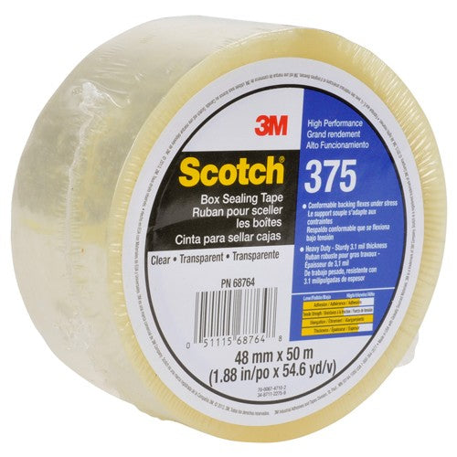 Scotch Box Sealing Tape 375 Clear 48 mm × 50 m - All Tool & Supply