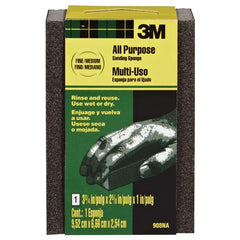 3M Sanding Sponge 908-ESF Dual Grit Block 3 3/4″ × 2 5/8″ × 1″ Fine/Medium - All Tool & Supply