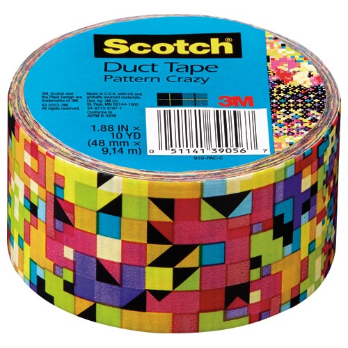 1.88 in × 10 yd Scotch(R) Duct Tape 910-PAC-CPattern Crazy Alt Mfg # 39056 - All Tool & Supply