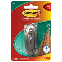 Command Traditional Hook 17051BN-B Medium Brushed Nickel