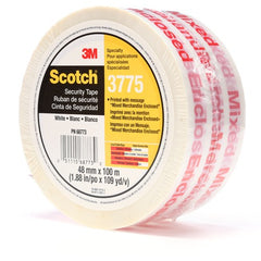 Scotch Printed Message Box Sealing Tape 3775 White 48 mm × 100 m Individually Wrapped - All Tool & Supply