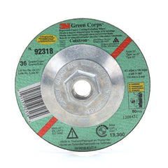 ‎3M Green Corps Cutting/Grinding Wheel T27 4-1/2″ × 1/8″ × 5/8-11 Internal 36 Grit - All Tool & Supply