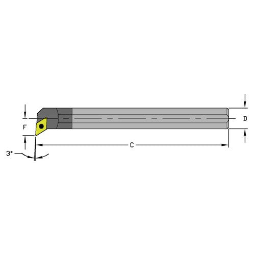 Indexable Coolant-Thru Boring Bar-E16T-SDUCR3 1″ SH - Exact Industrial Supply