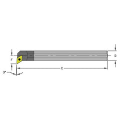 Indexable Coolant-Thru Boring Bar-E16R-SDUCR3 1″ SH - Exact Industrial Supply