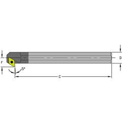 A12Q SDXCR3 Steel Boring Bar w/Coolant - All Tool & Supply